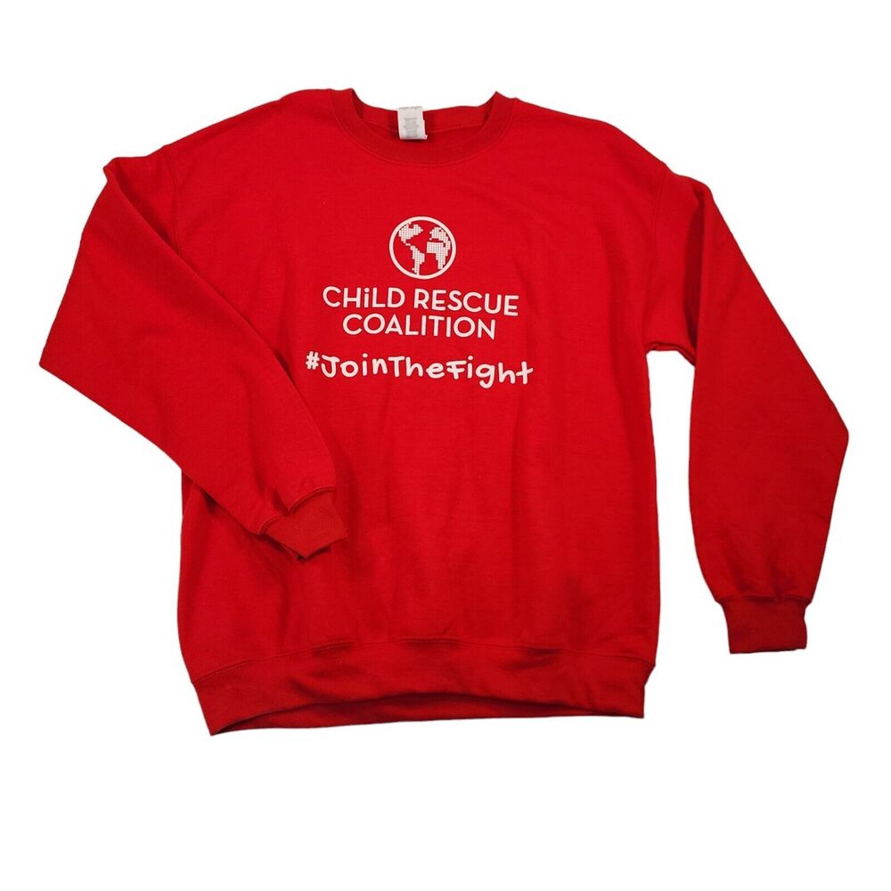 Child Rescue Coalition Sweatshirt Gildan Adult L Red NWOT